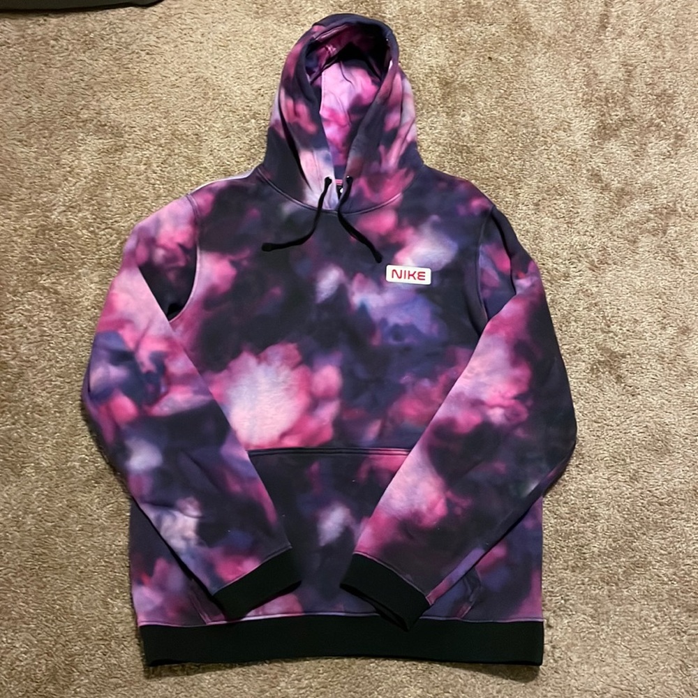 Nike Astro Galaxy multicolor Hoodie Hooded Sweatshirt Size Medium